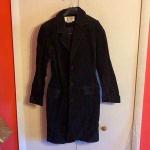 Margaret Godfrey, Suede button-down coat